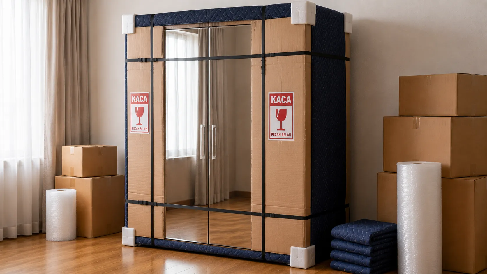 Cara Packing Lemari Besar