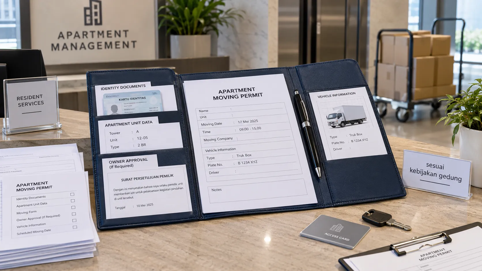 Izin Untuk Pindahan Apartemen
