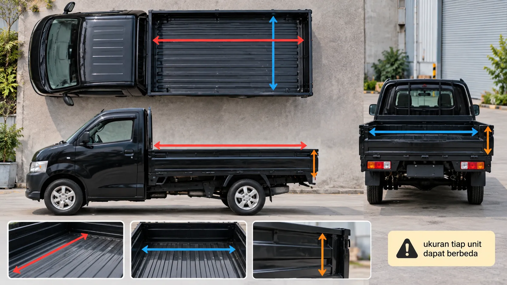 Ukuran Bak Pick up